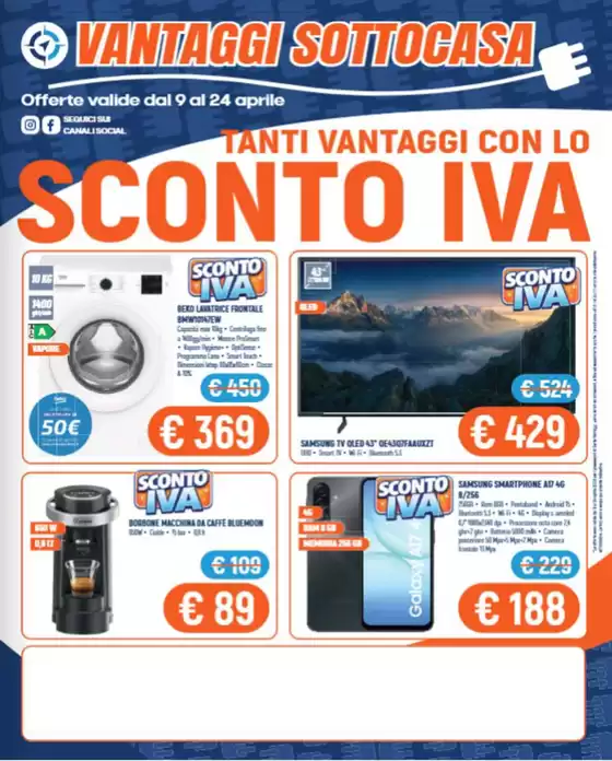 Volantino Agosti | Tanti vantaggi con lo sconto iva | 2026-04-09T00:00:00.000Z - 2026-04-24T00:00:00.000Z