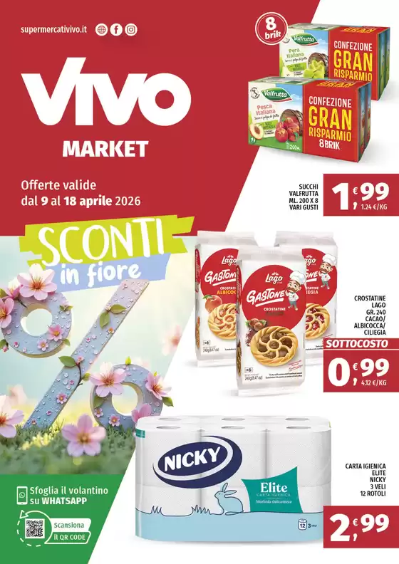 Volantino Vivo Market | Sconti in fiore | 2026-04-09T00:00:00.000Z - 2026-04-18T00:00:00.000Z
