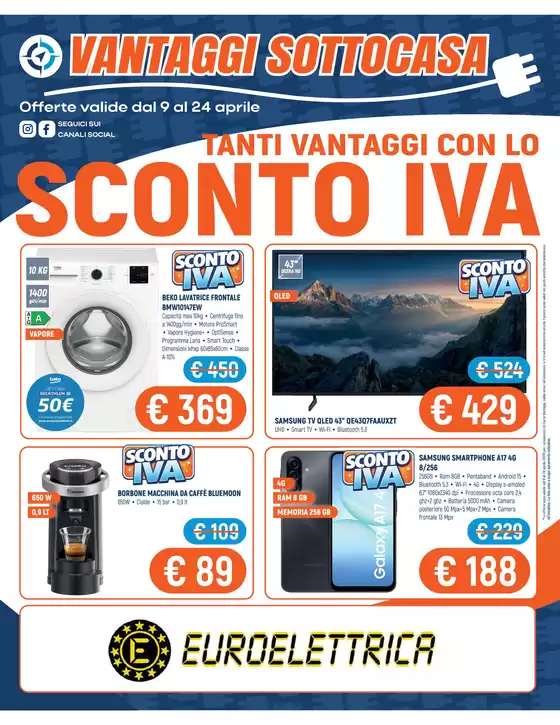 Volantino Euroelettrica | Tanti vantaggi con lo sconto iva | 2026-04-09T00:00:00.000Z - 2026-04-24T00:00:00.000Z