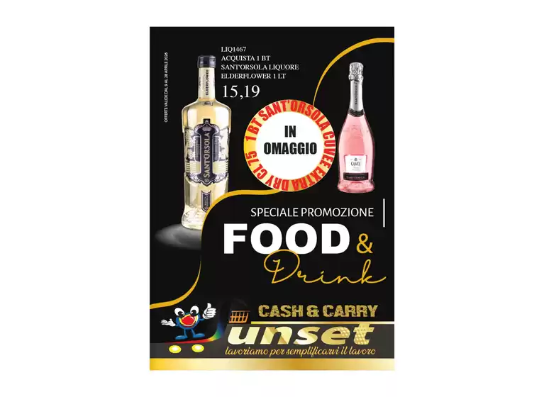 Volantino Sunset Cash&Carry | Food & Drink | 2026-04-09T00:00:00.000Z - 2026-04-28T00:00:00.000Z