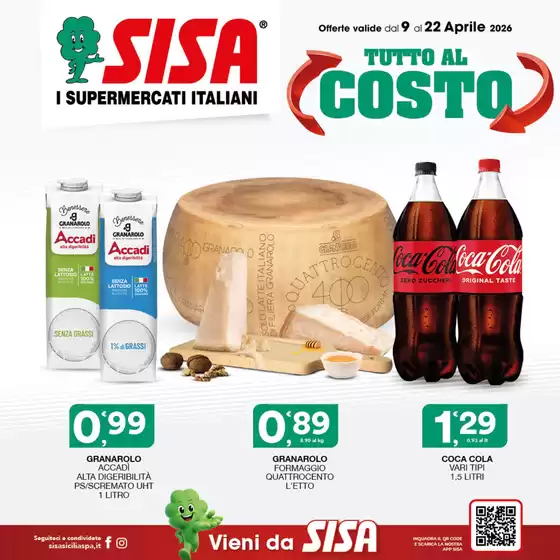 Volantino Sisa | Tutto al costo | 2026-04-09T00:00:00.000Z - 2026-04-22T00:00:00.000Z