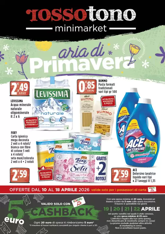 Volantino Rossotono Minimarket | Aria di primavera | 2026-04-10T00:00:00.000Z - 2026-04-18T00:00:00.000Z