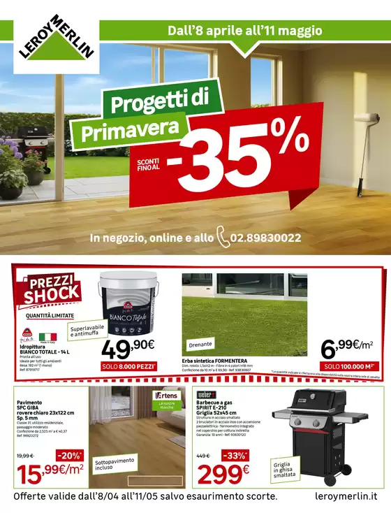 Volantino Leroy Merlin a Curtatone | Progetti di primavera da Leroy Merlin! | 2026-04-08T00:00:00.000Z - 2026-05-11T00:00:00.000Z