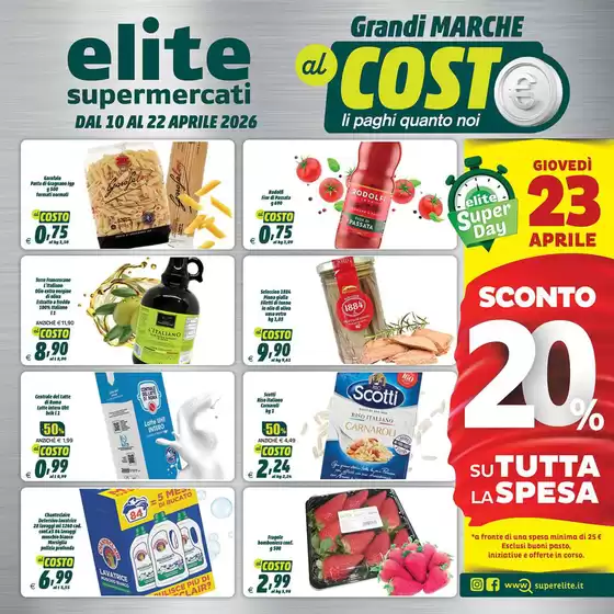 Volantino Elite | Grandi Marche Al Costo | 2026-04-10T00:00:00.000Z - 2026-04-22T00:00:00.000Z