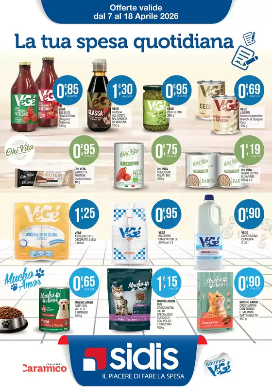 Volantino Sidis | La tua spesa quotidiana | 2026-04-07T00:00:00.000Z - 2026-04-18T00:00:00.000Z