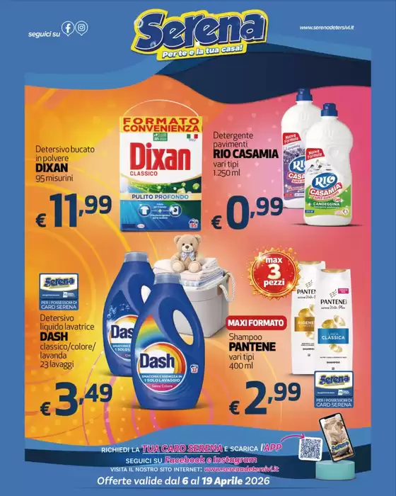 Volantino Serena Detersivi | Per te e la tua casa! | 2026-04-06T00:00:00.000Z - 2026-04-19T00:00:00.000Z