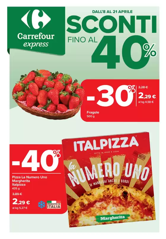 Volantino Carrefour Express | Sconti fino al 40% | 2026-04-08T00:00:00.000Z - 2026-04-21T00:00:00.000Z