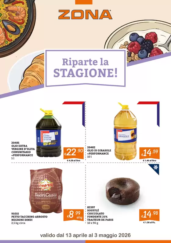 Volantino ZONA | Zona per te! Riparte la stagione | 2026-04-13T00:00:00.000Z - 2026-05-03T00:00:00.000Z