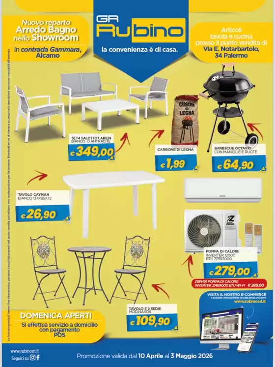 Volantino Gr Rubino | La convenienza e di casa | 2026-04-10T00:00:00.000Z - 2026-05-03T00:00:00.000Z