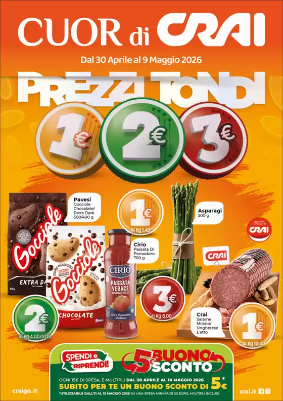 Volantino Crai | prezzi tondi | 2026-04-30T00:00:00.000Z - 2026-05-10T00:00:00.000Z