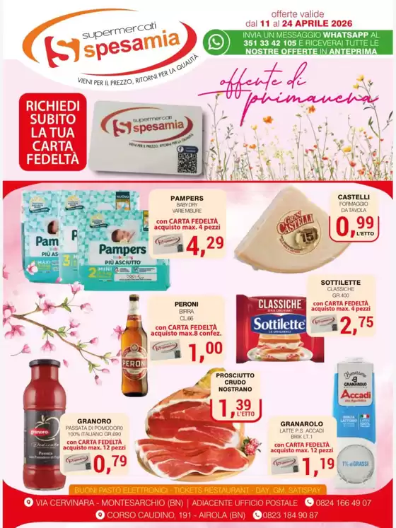Volantino Supermercati Spesa Mia | Offerte di primavera | 2026-04-11T00:00:00.000Z - 2026-04-24T00:00:00.000Z