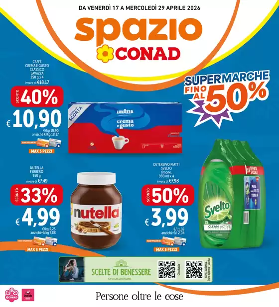 Volantino Spazio Conad | Super Marche fino al 50% | 2026-04-17T00:00:00.000Z - 2026-04-29T00:00:00.000Z