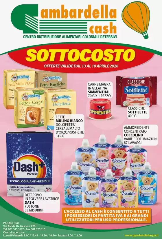 Volantino Gambardella Cash | Sottocosto | 2026-04-13T00:00:00.000Z - 2026-04-18T00:00:00.000Z