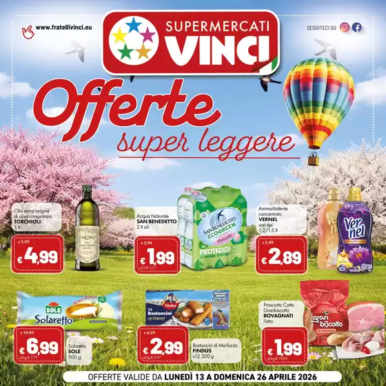 Volantino Supermercati Vinci | Offerte super leggere | 2026-04-13T00:00:00.000Z - 2026-04-26T00:00:00.000Z