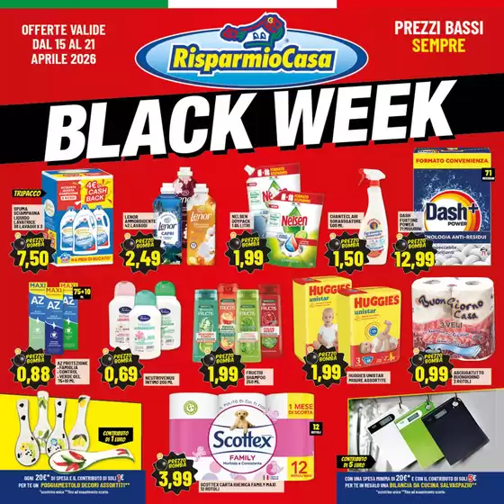 Volantino Risparmio Casa a Acireale | Black week | 2026-04-15T00:00:00.000Z - 2026-04-21T00:00:00.000Z
