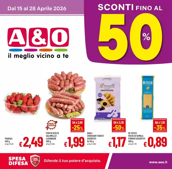 Volantino A&O | Sconti fino al 50% | 2026-04-15T00:00:00.000Z - 2026-04-28T00:00:00.000Z