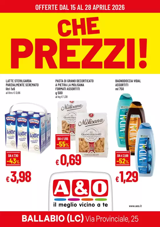Volantino A&O | Che prezzi! | 2026-04-15T00:00:00.000Z - 2026-04-28T00:00:00.000Z