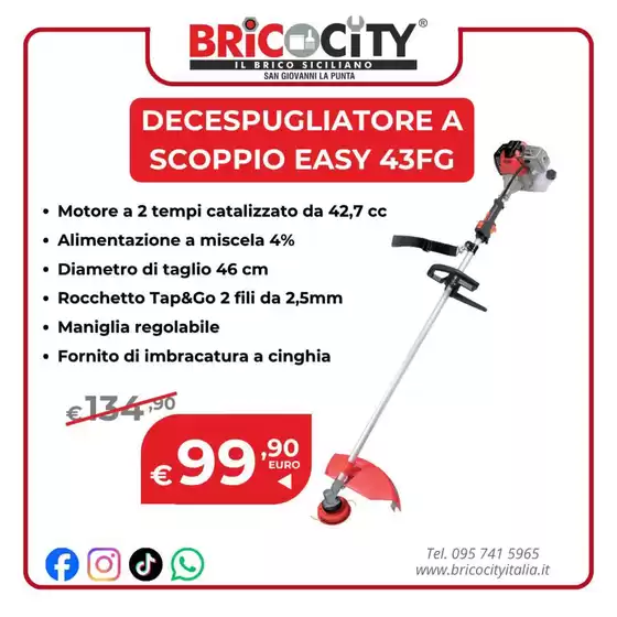 Volantino Bricocity | Decespugliatore a scoppio easy 43FG | 2026-04-14T00:00:00.000Z - 2026-04-19T00:00:00.000Z