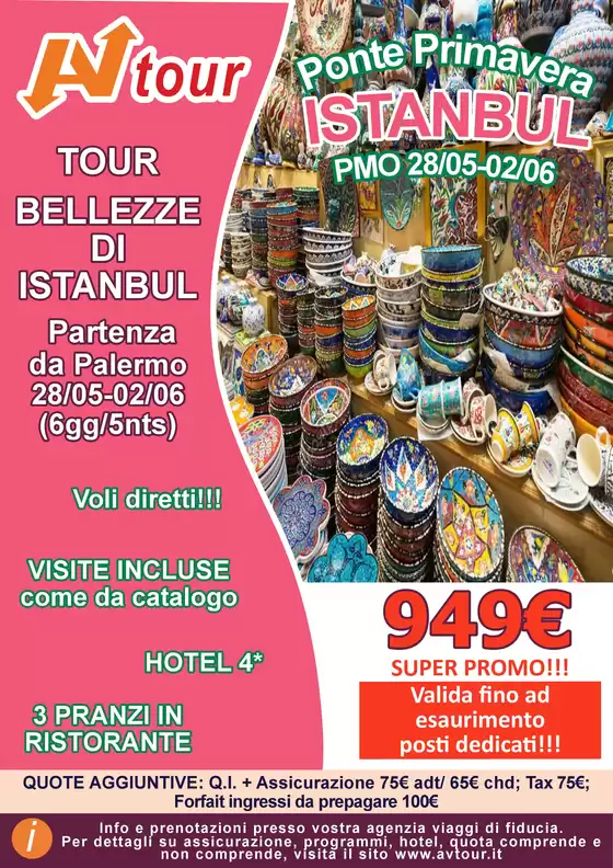 Volantino Av Tour | LOCANDINA PONTE PRIMAVERA BELLEZZE ISTANBUL PMO | 2026-05-28T00:00:00.000Z - 2026-06-02T00:00:00.000Z