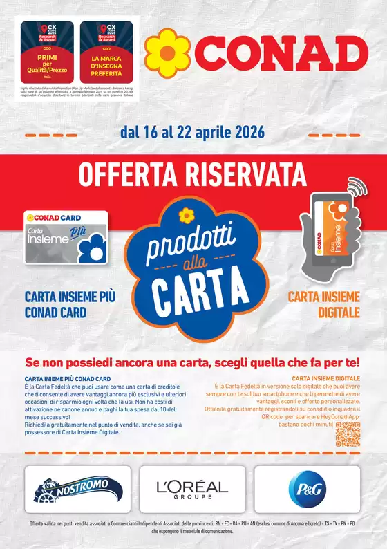Volantino Conad a Zenson di Piave | PRODOTTI ALLA CARTA | 2026-04-16T00:00:00.000Z - 2026-04-22T00:00:00.000Z
