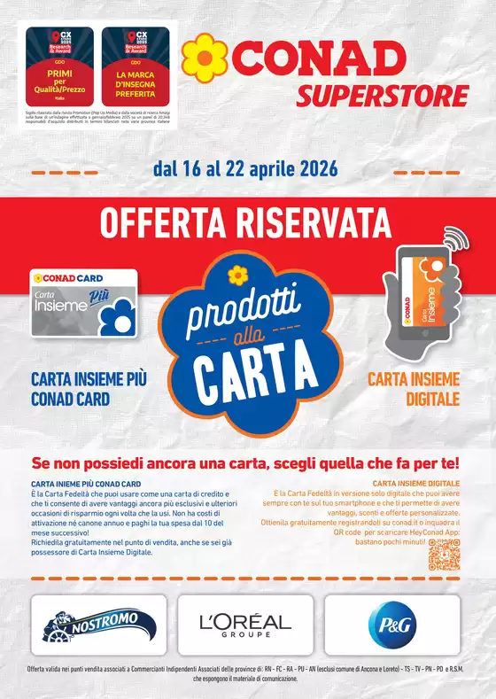 Volantino Conad Superstore a Zenson di Piave | PRODOTTI ALLA CARTA | 2026-04-16T00:00:00.000Z - 2026-04-22T00:00:00.000Z