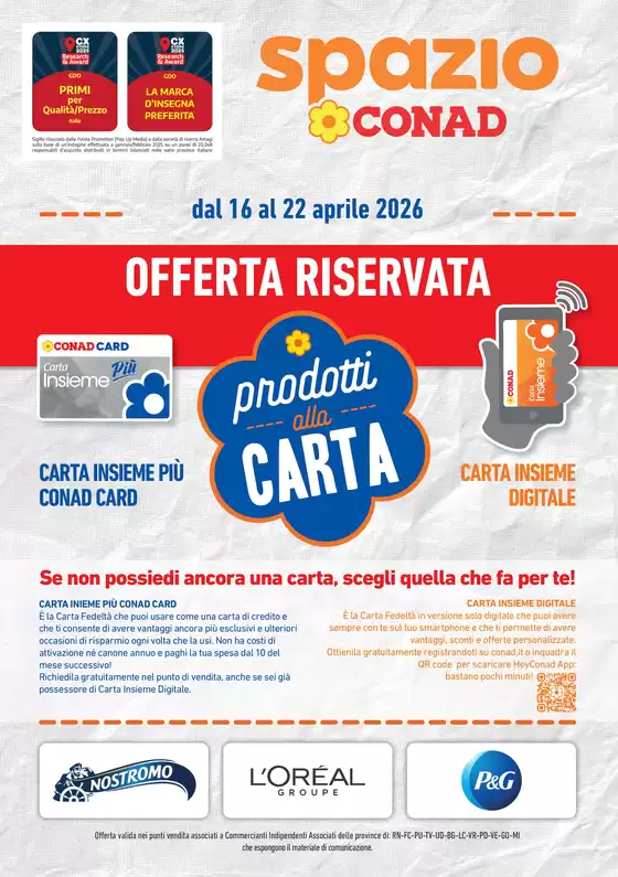 Volantino Spazio Conad | PRODOTTI ALLA CARTA | 2026-04-16T00:00:00.000Z - 2026-04-22T00:00:00.000Z