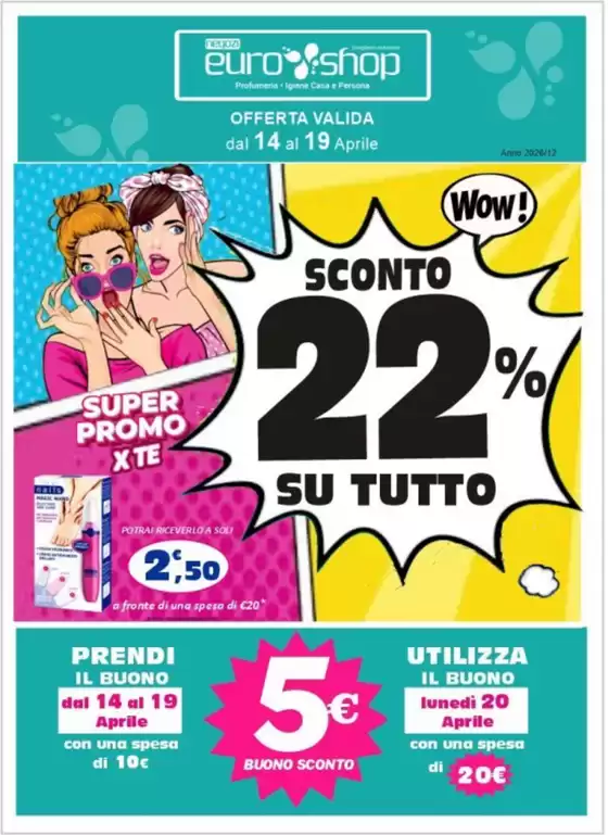 Volantino Euro Shop a Mandello del Lario | Sconto 22% su tutto | 2026-04-14T00:00:00.000Z - 2026-04-19T00:00:00.000Z