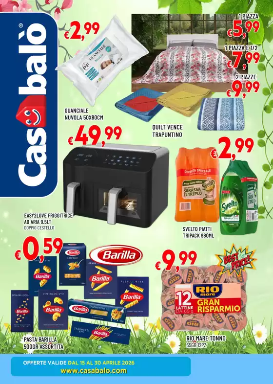 Volantino Casabalò a Calusco d'Adda | OFFERTE VALIDE DAL 15 AL 30 APRILE 2026 | 2026-04-15T00:00:00.000Z - 2026-04-30T00:00:00.000Z