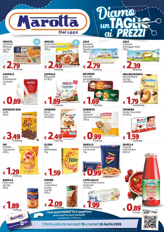 Volantino Marotta | Diamo un taglio ai prezzi | 2026-04-15T00:00:00.000Z - 2026-04-28T00:00:00.000Z