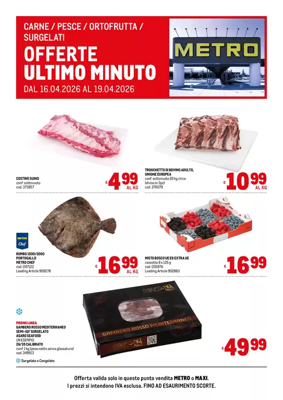 Volantino Metro a Sulbiate | Offerte freschissimi | 2026-04-16T00:00:00.000Z - 2026-04-19T00:00:00.000Z