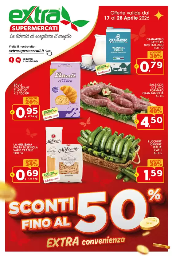 Volantino Extra Supermercati | Offerte valide dal 17 al 28 aprile 2026 | 2026-04-17T00:00:00.000Z - 2026-04-28T00:00:00.000Z
