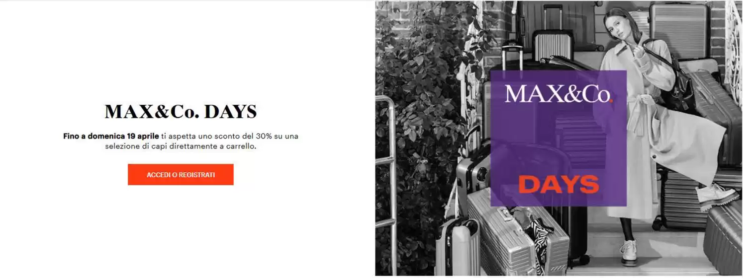 Volantino Max and CO a Marzano | 30%  | 2026-04-16T00:00:00.000Z - 2026-04-19T00:00:00.000Z