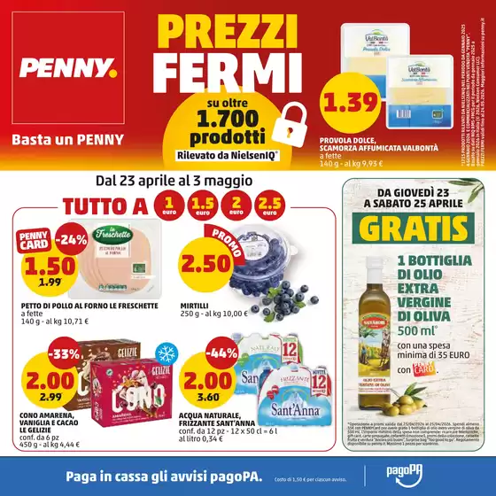 Volantino PENNY a Arpaia | Prezzi fermi | 2026-04-23T00:00:00.000Z - 2026-05-03T00:00:00.000Z