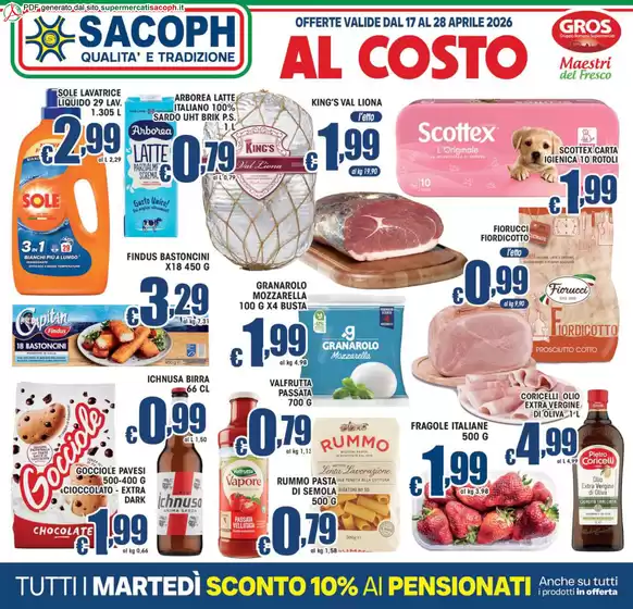 Volantino Sacoph | Al costo | 2026-04-17T00:00:00.000Z - 2026-04-28T00:00:00.000Z