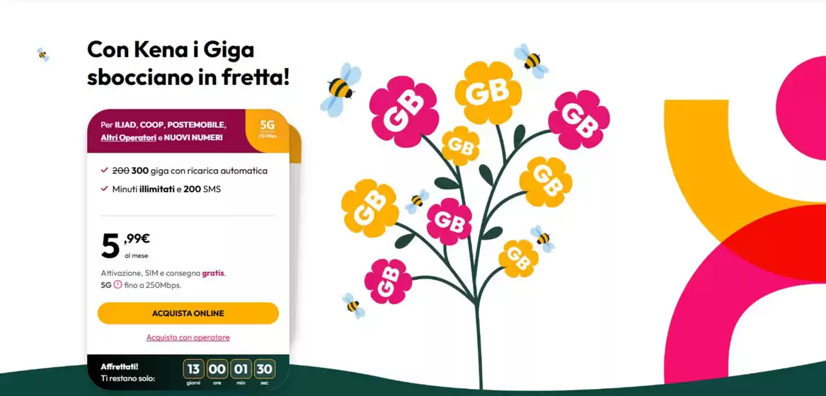 Volantino Kena Mobile a Ballao | Con Kena i Giga sbocciano in fretta | 2026-04-17T00:00:00.000Z - 2026-04-30T00:00:00.000Z