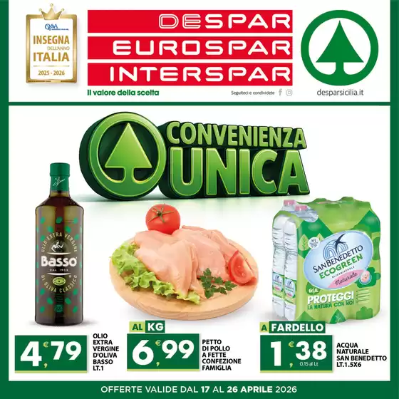 Volantino Eurospar | Convenienza unica | 2026-04-17T00:00:00.000Z - 2026-04-26T00:00:00.000Z