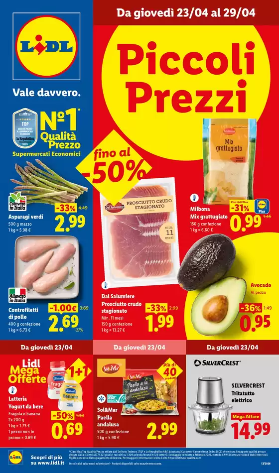 Volantino Lidl | Piccoli prezzi | 2026-04-23T00:00:00.000Z - 2026-04-29T00:00:00.000Z