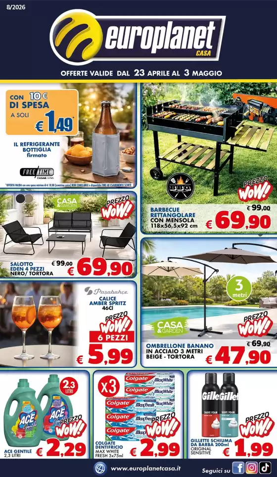 Volantino Europlanet Casa | Offerte valide dal 23 Arpile al 3 Maggio | 2026-04-23T00:00:00.000Z - 2026-05-03T00:00:00.000Z