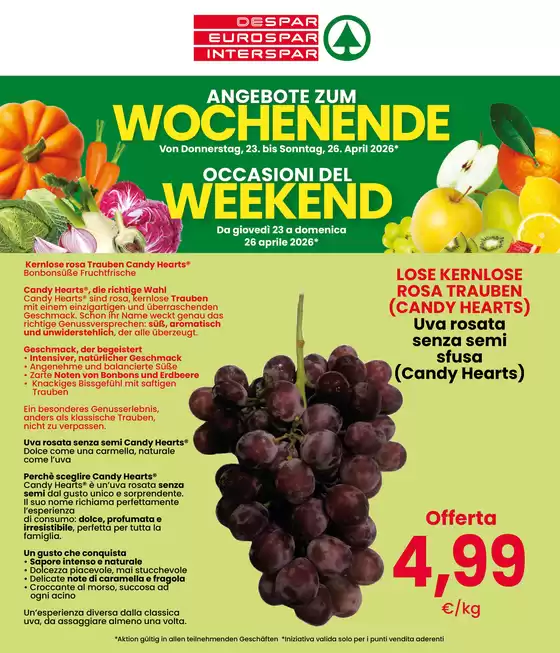 Volantino Eurospar | Occasioni del weekend | 2026-04-23T00:00:00.000Z - 2026-04-26T00:00:00.000Z