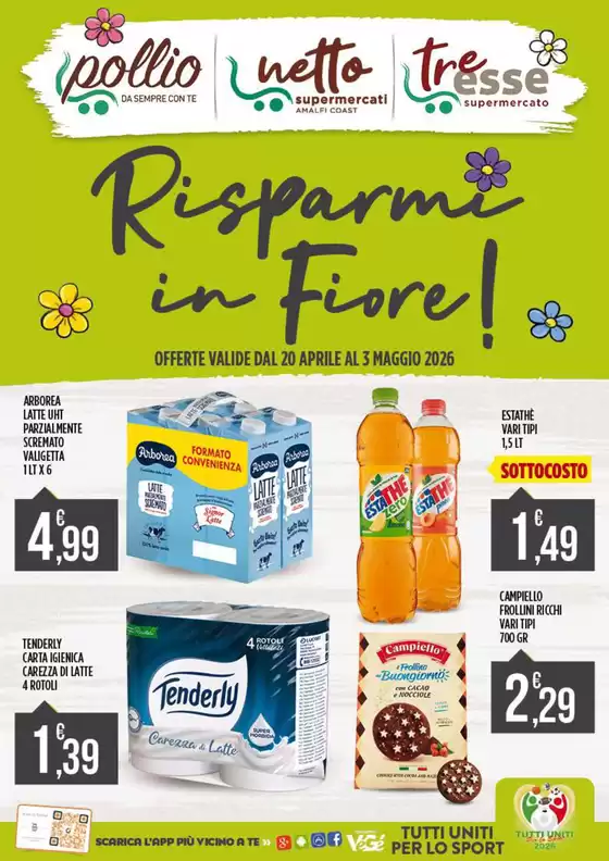Volantino Netto Supermercati | Rispamio in fiore! | 2026-04-20T00:00:00.000Z - 2026-05-03T00:00:00.000Z