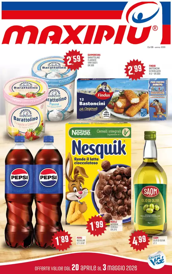 Volantino Maxipiù | Offerte valide dal 20 aprile al 3 maggio 2026  | 2026-04-20T00:00:00.000Z - 2026-05-03T00:00:00.000Z