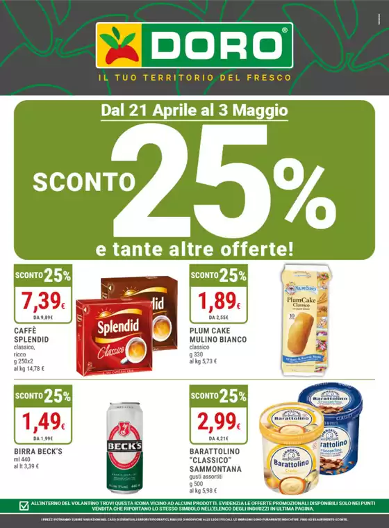 Volantino Doro | Sconto 25% e tante altre offerte! | 2026-04-21T00:00:00.000Z - 2026-05-03T00:00:00.000Z