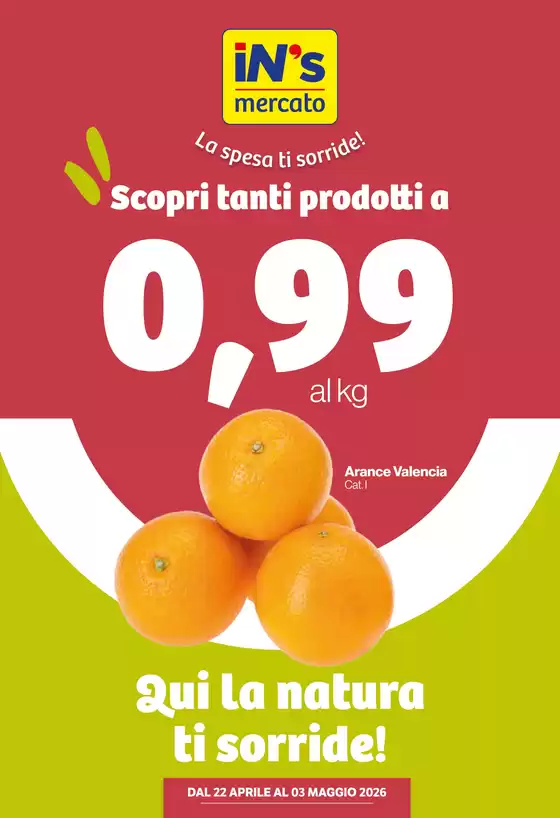Volantino IN'S | Scorpi tanti prodotti a 0,99 | 2026-04-22T00:00:00.000Z - 2026-05-03T00:00:00.000Z