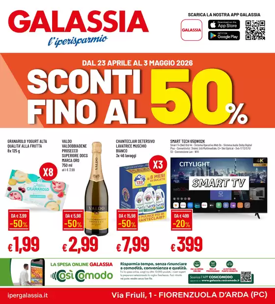 Volantino Galassia | Sconti fino al 50% | 2026-04-23T00:00:00.000Z - 2026-05-03T00:00:00.000Z