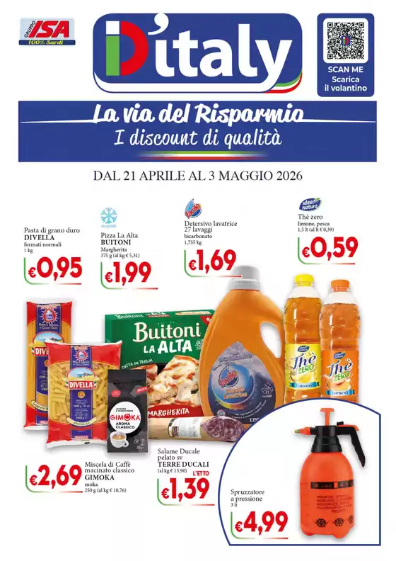 Volantino D'Italy | La via del risparmio | 2026-04-21T00:00:00.000Z - 2026-05-03T00:00:00.000Z