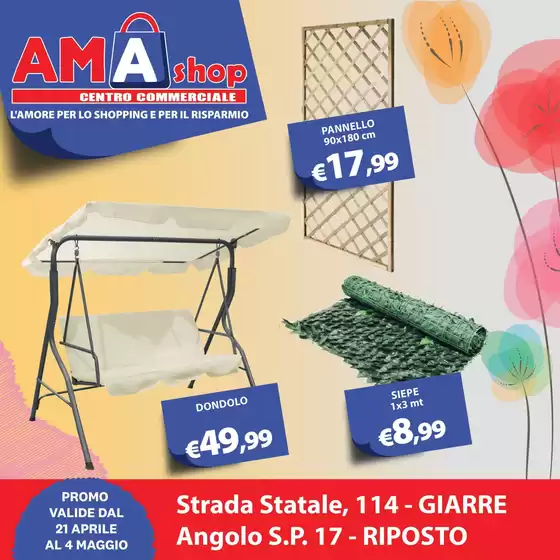 Volantino Amashop a Ceranova | Promo valide dal 21 aprile al 4 maggio | 2026-04-21T00:00:00.000Z - 2026-05-04T00:00:00.000Z