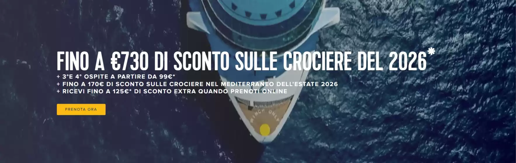 Volantino Royal Caribbean a Montegrosso Pian Latte | Fino a 730€ di sconto sulle crociere del 2026 | 2026-04-21T00:00:00.000Z - 2026-04-23T00:00:00.000Z