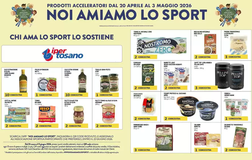 Volantino Iper Tosano a Brandizzo | Noi amiamo lo sport | 2026-03-23T00:00:00.000Z - 2026-06-13T00:00:00.000Z