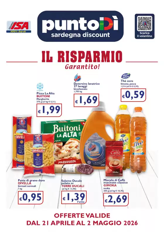 Volantino PuntoDì a Borgomaro | OFFERTE VALIDE DAL 2I APRILE AL 2 MAGGIO 2026 | 2026-04-21T00:00:00.000Z - 2026-05-02T00:00:00.000Z