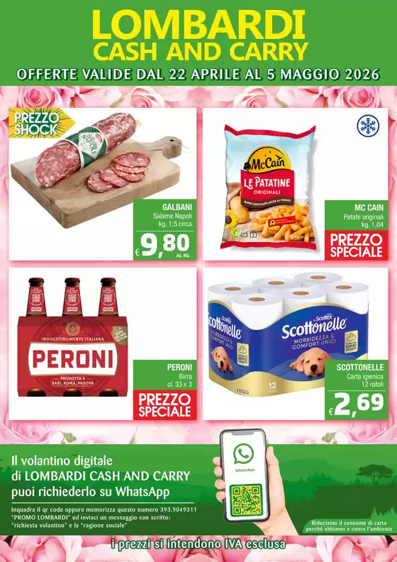Volantino Lombardi Cash and Carry | OFFERTE VALIDE DAL 22 APRILE AL 5 MAGGIO 2026 | 2026-04-22T00:00:00.000Z - 2026-05-05T00:00:00.000Z